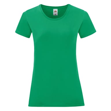 Fruit Of The Loom Damen T-Shirt Iconic, kurzärmlig (Kleegrün)