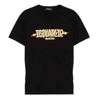 Dsquared2 Macho Logo Cool Fit Schwarzes T-shirt