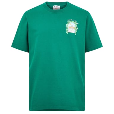 Casablanca Bedrucktes T-shirt L'arch De Tennis Grünes T-shirt