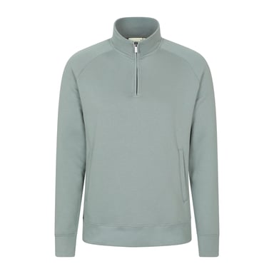 Mountain Warehouse - "Bamburgh" Pullover mit halbem Reißverschluss für Herren (Blassgrün)