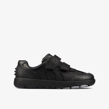 Rex Stride K Black Leather Schuhe