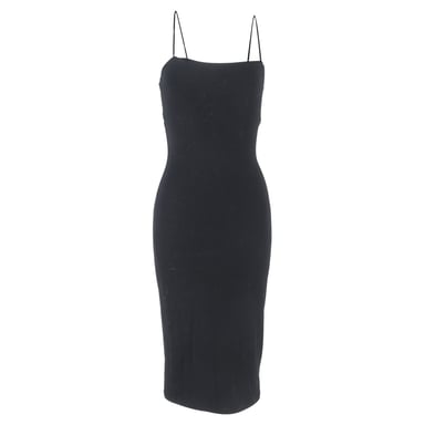 Alexander Wang Rückenausschnitt Ärmelloses Midi Enges Kleid aus schwarzem Modal