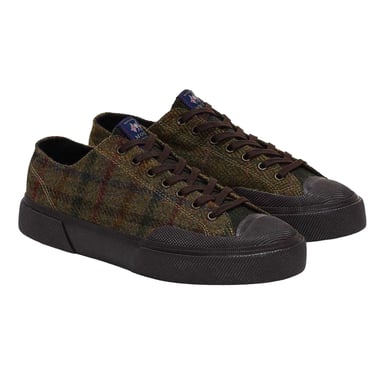 Superga - "2432 Works" Patchwork Sneaker für Herren/Damen Unisex, Wolle (Grün/Dunkelbraun)