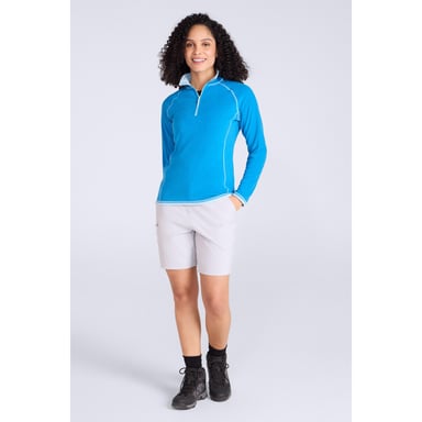 Mountain Warehouse - "Montana" Fleece-Oberteil mit halbem Reißverschluss für Damen (Leuchtendes Blau)