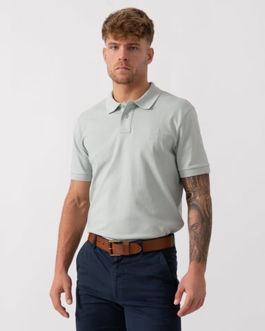 Passenger Slim-Fit Poloshirt in Hellgrau