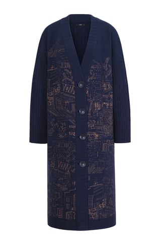 Jacquard-Cardigan, Favela-Muster