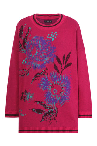 Oversized Pullover mit Stickerei