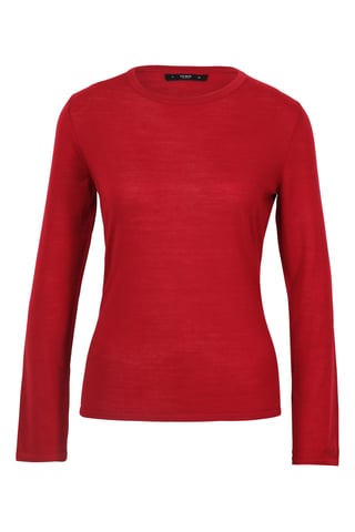 Schlichter Pullover, Rundhalsausschnitt