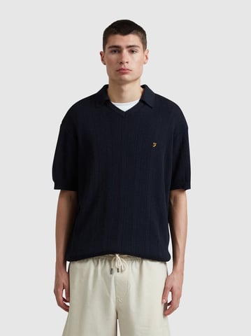 Herren True Navy Woodford Strick-Polohemd