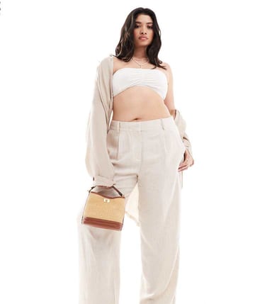 Vero Moda Curve vida byxor i havremjölk