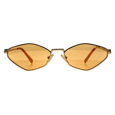 Miu Miu Oval Womens Gold Licht Orange Silber Spiegel MU 56ZS