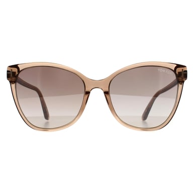 Tom Ford Cat Eye Damen glänzend hellbraun braun Spiegel Ani FT0844