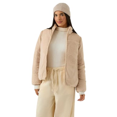 Reebok - Steppjacke für Damen, wendbar (Haferflocken)