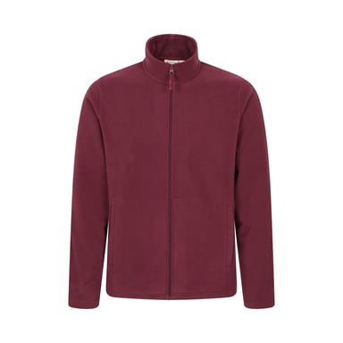 Mountain Warehouse - "Raso" Fleece-Oberteil für Herren, Durchgehender Reißverschluss (Dunkelrot)