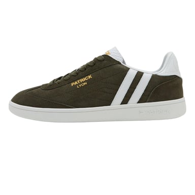 Patrick - "Lyon" Sneaker für Herren, Wildleder, Cupsohle (Oliv/Weiß)