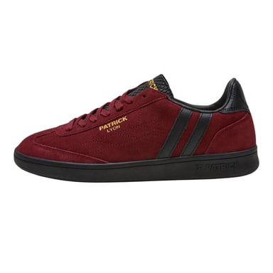 Patrick - "Lyon" Sneaker für Herren, Wildleder, Cupsohle (Burgunderrot/Schwarz)