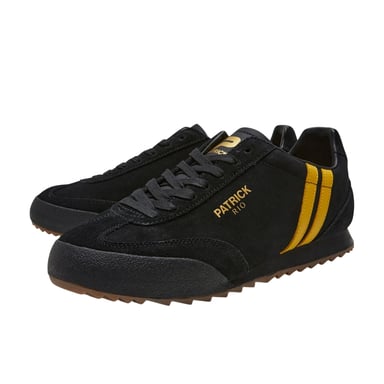 Patrick - "Rio" Sneaker für Herren, Wildleder (Schwarz/Gelb)
