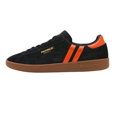 Patrick - "Monaco" Sneaker für Herren, Wildleder, Cupsohle (Schwarz/Orange)