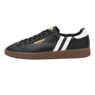 Patrick - "Monaco" Sneaker für Herren, Wildleder, Cupsohle (Schwarz/Weiß/dunkeles Gummi)