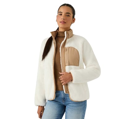 Reebok - "Double Monkey" Fleecejacke für Damen (Cremefarbe)