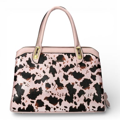 Laura Vita Aramis-08 Damen Schoudertas mit Roze Bloemenprint und verstellbaren Bändern