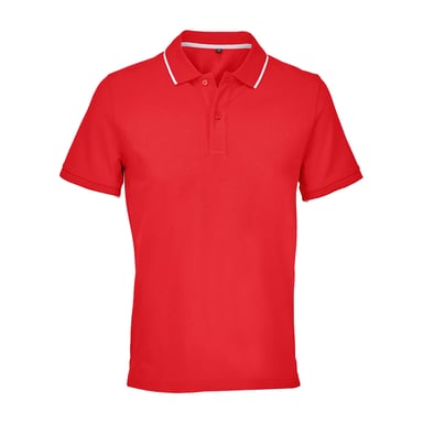 SOLS - "Palermo" Poloshirt für Herren/Damen Unisex (Leuchtend Rot/Weiß)