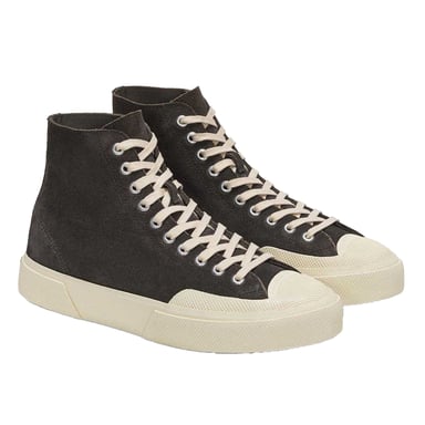 Superga - "2433 Works Flesh Out" High Top Turnschuhe für Herren, Wildleder (Vulkangrau/Naturweiß)