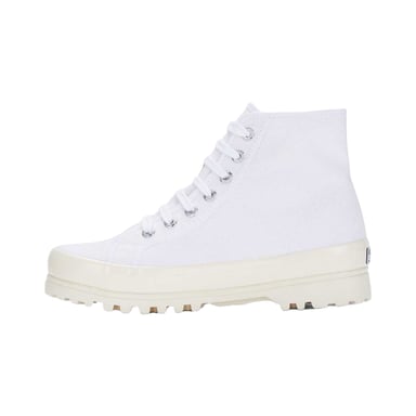 Superga - "2341 Alpina Shiny Gum" High Top Turnschuhe für Herren/Damen Unisex (Weiß/Glänzendes Grauweiß)