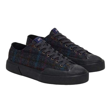 Superga - "2432 Works" Patchwork Sneaker für Herren/Damen Unisex, Wolle (Marine/Honigbraun/Grau)