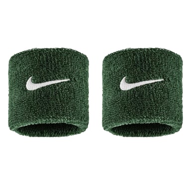 Nike - "Classic" Schweißband, Swoosh (2er-Pack) (Grün/Weiß)