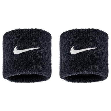 Nike - "Classic" Schweißband, Swoosh (2er-Pack) (Schwarz)