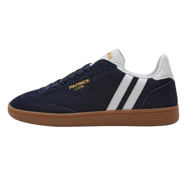 Patrick - "Lyon" Sneaker für Herren, Wildleder, Cupsohle (Marine/Weiß/Gummi Rosa)
