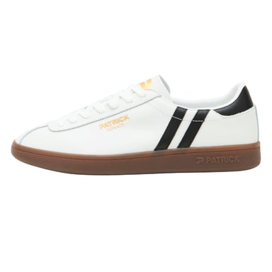 Patrick - "Monaco" Sneaker für Herren, Wildleder, Cupsohle (Weiß/Schwarz/dunkeles Gummi)