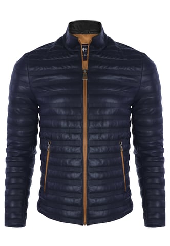 Lederjacke Sportliche Lederjacke Mit Reißverschluss