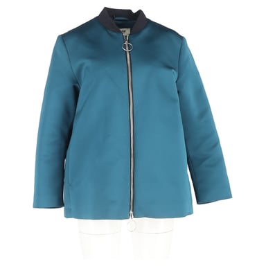 Acne Studios Troy Satin Bomberjacke in Türkis Polyester