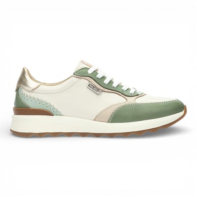 Pikolinos Damen-Sneaker aus grünem Leder mit Schnürung - Arrecife