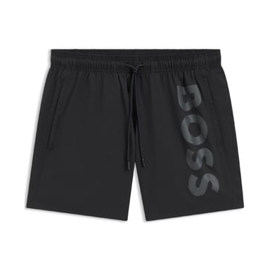 Herren Boss Octopus Logo Druck Badeshorts in Grau