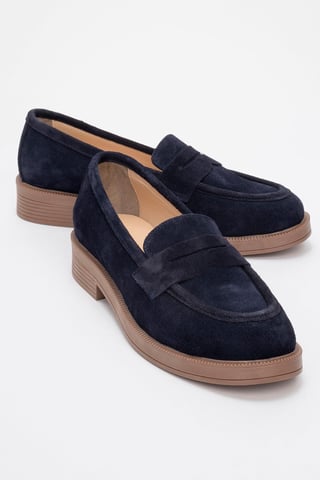 Bree Plateau Penny Leder Loafer Damen