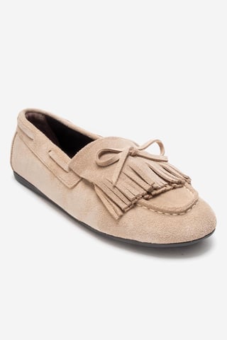 Axeli Leder Quaste Loafer Damen