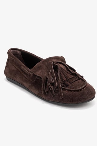 Axeli Leder Quaste Loafer Damen