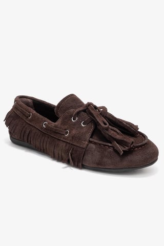Fenora Leder Quaste Loafer Damen
