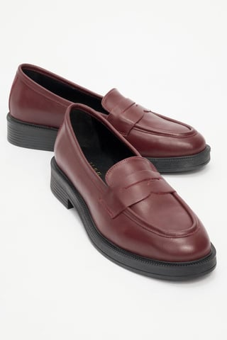 Bree Plateau Penny Leder Loafer Damen
