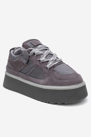 Riven Leder Plateau Turnschuh Damen