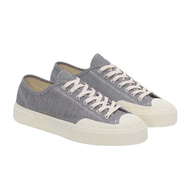 Superga - "2432 Works" gestreift Sneaker für Herren/Damen Unisex (Blau/Weiß)