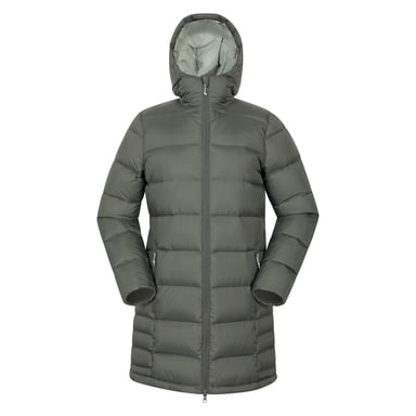 Mountain Warehouse - "Stratus Extreme" Daunenjacke für Damen, Packable, Lang (Khakigrün)