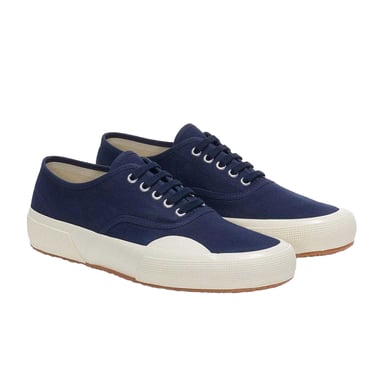 Superga - "2430 Deck" Sneaker für Herren/Damen Unisex, Canvas (Marine/Naturweiß)