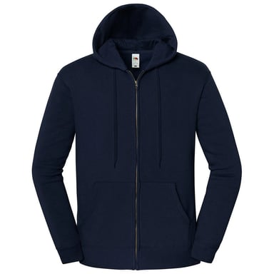 Fruit of the Loom - "Iconic Premium" Hoodie mit durchgehendem Reißverschluss für Herren/Damen Unisex (Marineblau)