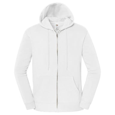 Fruit of the Loom - "Iconic Premium" Hoodie mit durchgehendem Reißverschluss für Herren/Damen Unisex (Weiß)