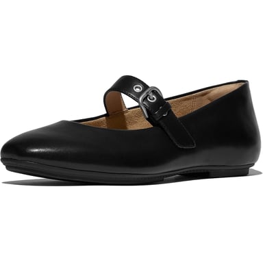 Fitflop Delicato Leder Damen Schuhe All Black Schmale Passform