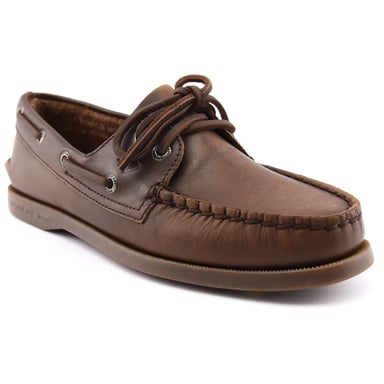 Sperry Authentische 2-Augen Bootslack Damen Mittelbraune Bootsschuhe